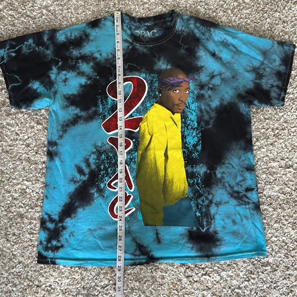 Blue & Black Tie-Dye Crew Neck Oversized T-Shirt Sz L - Picture 6 of 8